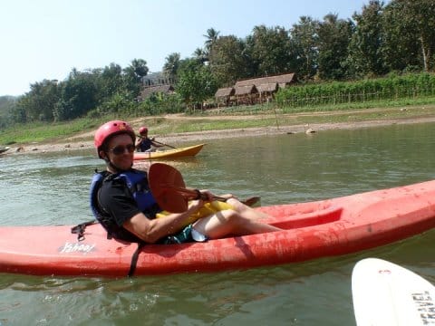 Vang Vieng kayaking on Nam Song river - Laos kayaking tours
